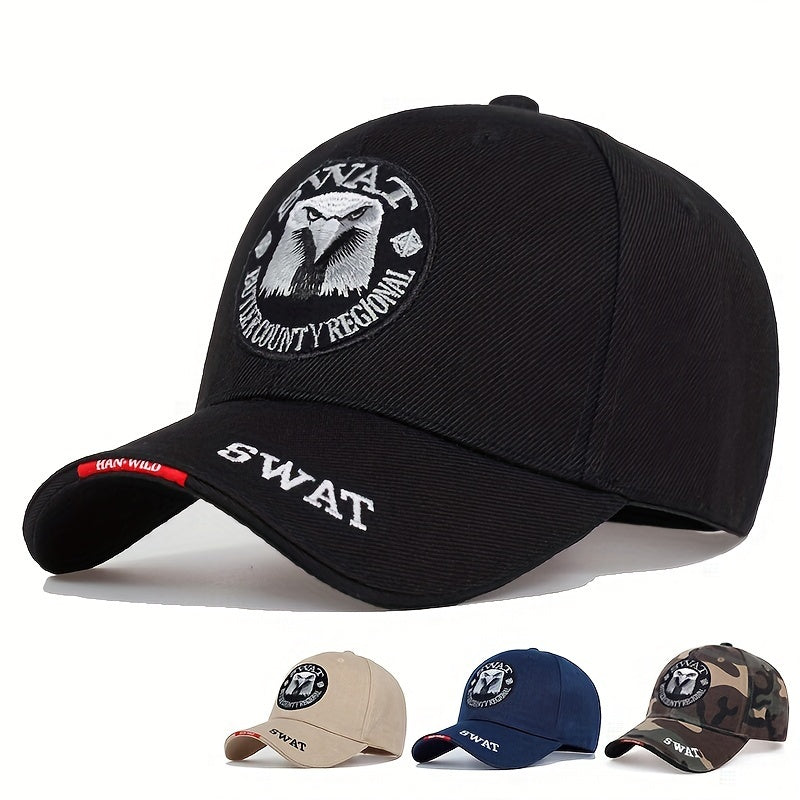 1pc Men's Eagle Embroidered Baseball Cap, 1pc Men's Eagle Embroidered Baseball Cap,